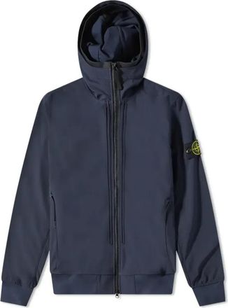 Stone Island Soft Shell-R Hooded Jacket Navy 761540427-V0020