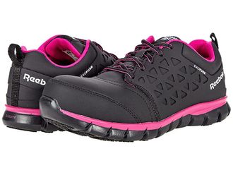 Reebok Sublite Cushion Work Comp Toe EH Womens Shoes Black/Pink : 7 B - Medium, Textile