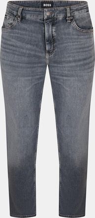 HUGO BOSS Mens Mid Rise Slim Fit Five Pocket Jeans in Dark Grey - Size 34W/34L