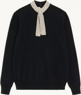 Valentino Maglia In Lana Ricamata Donna NERO XL