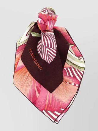 Ferragamo brezza square scarf bold floral pattern