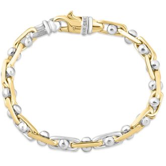 Pompeii3 Mens Link 14k Gold (51gram) or Platinum (82gram) 6.5mm Link Bracelet 8.5