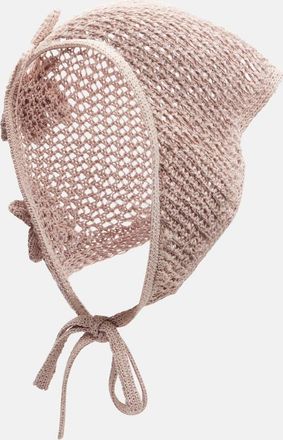 Bananhot Crochet floral-appliqu&eacute; scarf