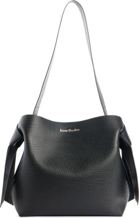 Acne Studios Midi Musubi Leather Shoulder Bag in Black at Nordstrom