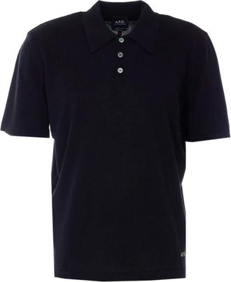 A.P.C. Polo Shirts, male, Black, Size: XL Polo