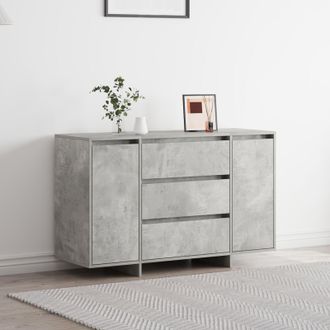 Berkfield Home Sideboard Concrete Grey 120x41x75 cm Engineered Wood | Size: 120 x 41 x 75 cm