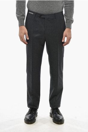 Corneliani 4-Pocketed Virgin Wool Pants with Belt Loops size 50