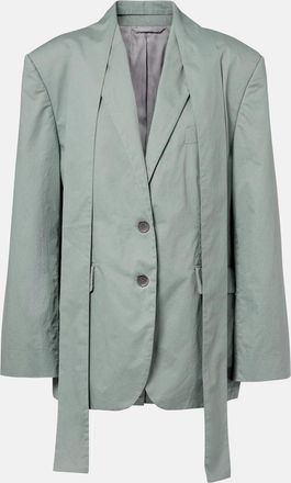 Acne Studios Scarf-detail oversized cotton twill blazer