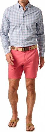 Johnnie-O Jupiters Cotton Performance Shorts In Malibu Red
