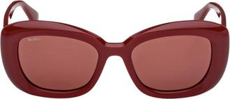 Max Mara Elizabeth 1 Zonnebril - Dames - Zonnebrillen - Rood - 53 MM - Accessoires
