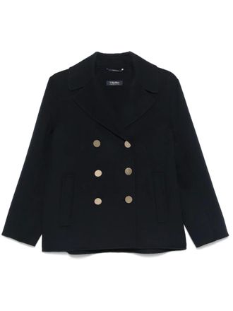 Max Mara Margot peacoat - women - Virgin Wool - 36 - Blue