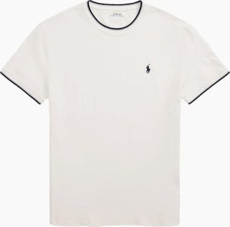 Polo Ralph Lauren Mens Polo Ralph Lauren Tipped Stretch Mesh T-Shirt 002 White - Size: 40
