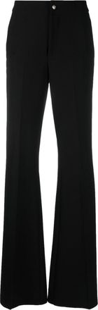 Philipp Plein mid-rise flared trousers - women - Polyester/Spandex/Elastane - S - Black