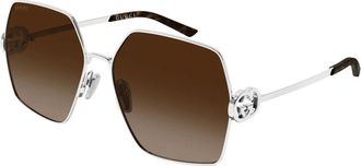 Gucci Sunglasses, female, Gray, Size: 61 MM Gg2163S Sunglasses