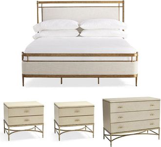 Frontgate Angelina Bedroom Set - Queen, Bed, Two Nightstands and Three-Drawer Chest - Frontgate