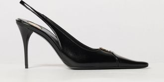 Saint Laurent D&eacute;collet&eacute; slingback Babylone Breteuil in pelle con monogram YSL