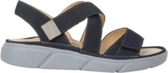 Ganter Stijlvolle platte sandalen - Dames - Sandalen - Blauw - 40 EU - Leer - Schoenen