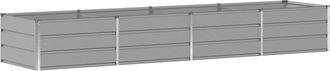 vidaXL Jardinera Gris Claro 320 X 80 X 45 Cm Acero Vidaxl
