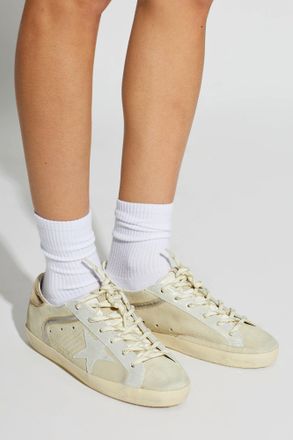 Golden Goose Super-Star Classic With List Sports Shoes, Womens, Cream