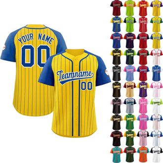 Generic Custom Baseball Jersey Hip Hop Sport Shirt Personalized Team Name Number Logo Baseball Shirts Sports Uniform for Men Women Youth 32
