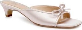 Badgley Mischka Felisha Kitten Heel Slide Sandal in Champagne Satin at Nordstrom Rack, Size 8.5
