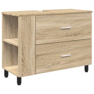vidaXL Unidad De Tocador De Ba&ntilde;o Roble Sonoma 80 X 35 X 60 Cm Vidaxl