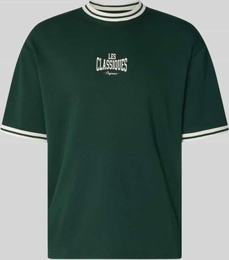 Only & Sons Boxy Fit T-Shirt aus reiner Baumwolle Modell LES in Dunkelgruen, Gr&ouml;&szlig;e XXL