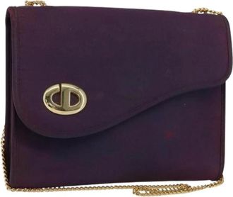 Dior Pre-owned Shoulder Bags, female, Purple, Size: ONE SIZE Pre-owned Nylon Shoulder Bag