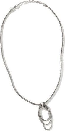 John Hardy Classic Chain Link Drop Pendant Necklace in Silver at Nordstrom Rack