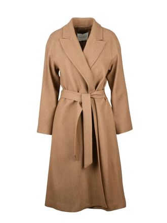 Brian Dales Beige Yak Wool Womens Long Coat
