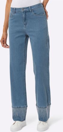 Cr&eacute;ation L 5-Pocket-Jeans CREATION L, Damen, Gr. 36, Normalgr&ouml;ssen, blau, bleached, 56% Baumwolle, 19% Polyester, 14% Lyocell, 10% Viskose, 1% Elasthan, unifarbe