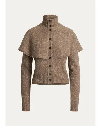 Ralph Lauren Collection Cashmere Donegal Cape Cardigan Sweater