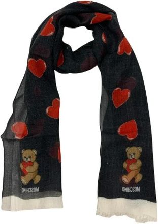 Moschino Sciarpa - Dames - Wintersjaals - Zwart - ONE Size - Wol - Accessoires