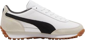Puma Heren Easy Rider Vintage Leren Lage Sneakers (Wit/Zwart)