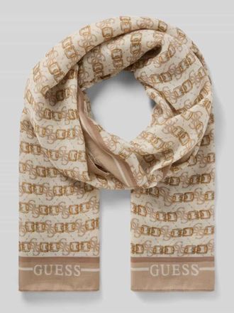 Guess Schal mit Label-Print Modell KARNILLA in Taupe, Gr&ouml;&szlig;e 1