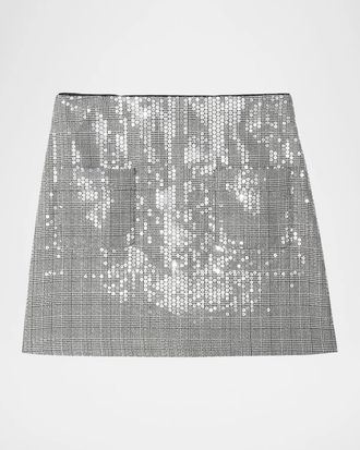 Zadig&Voltaire Jaime Car Sequined A-Line Miniskirt