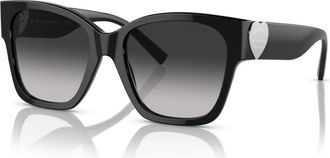 Tiffany & Co. Zwart/Grijs Getinte Zonnebril - Dames - Zonnebrillen - Zwart - 54 MM - Accessoires