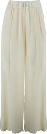 Semicouture Dames, Broeken, Wit, Maat: 2XS Zijde