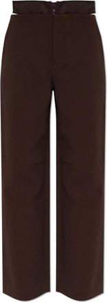 Rotate Recht model broek - Dames - Straight fit broeken - Bruin - L - Polyester - Broeken