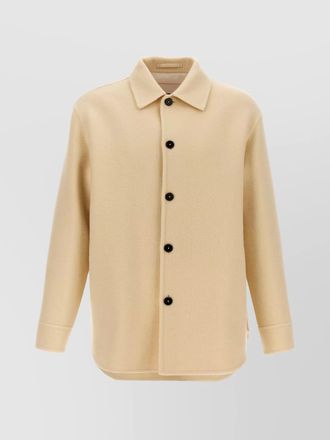 Jil Sander wool coat with back yoke and side slits