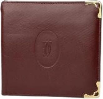 Cartier Pre-owned Leather Wallet - Dames - Vintage Accessoires - Rood - ONE Size - Leer - Vintage