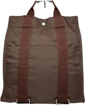 Herm&egrave;s Pre-owned Vintage Rugzak - Dames - Vintage Rugzakken - Bruin - ONE Size - Vintage