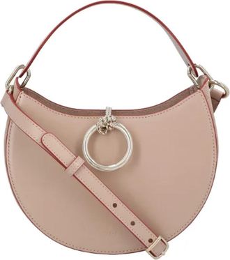 Chlo&eacute; Leren handtassen - Dames - Schoudertassen - Beige - ONE Size - Leer - Tassen