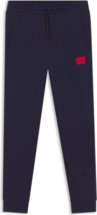 HUGO BOSS Cotton-terry tracksuit bottoms with logo label
