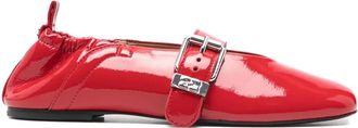 Ganni Ballerine con fibbia - Rosso