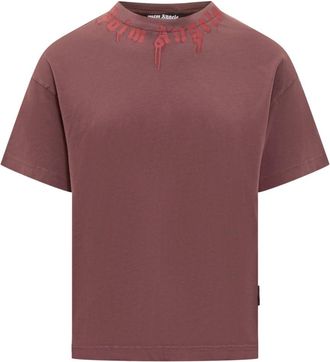 Palm Angels Red Crew Neck T-Shirt