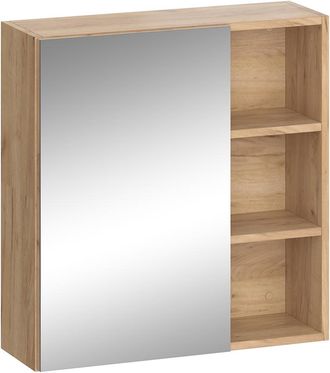 Vicco Armario Con Espejo Para Ba&ntilde;o Senyo, Antracita, 62 X 64 Cm, Vicco
