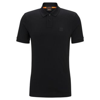 Boss Orange by Hugo Boss BOSS Slim-Fit Poloshirt Voor Passagiers, Zwart