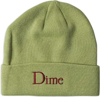 Dime logo-embroidered beanie - unisex - Acrylic - One Size - Green