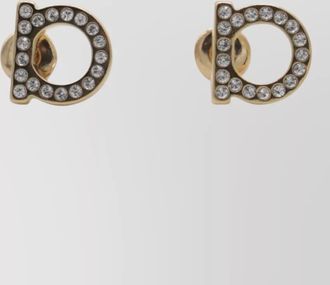 Ferragamo crystal embellishment stud earrings jewelry piece